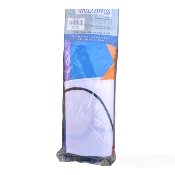 Large Snowman Welcome Applique Flag #3081 Snuggly Snowman - Picture 8 of 9